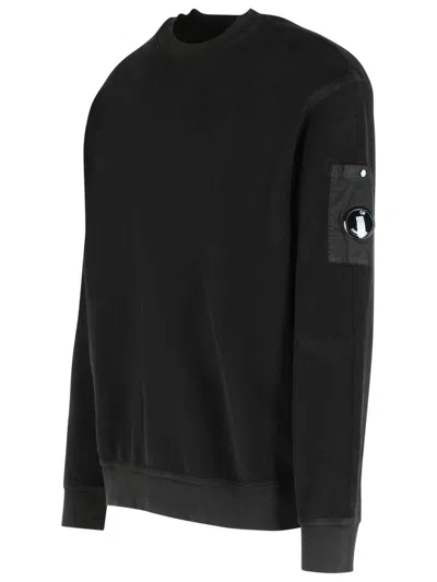 C.p. Company Pocket-patch Crew Neck Sweatshirt In Black