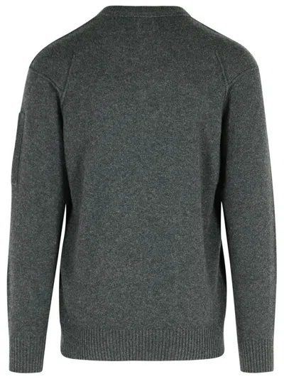 C.p. Company Graphite Wool Blend Sweater Men In Gray