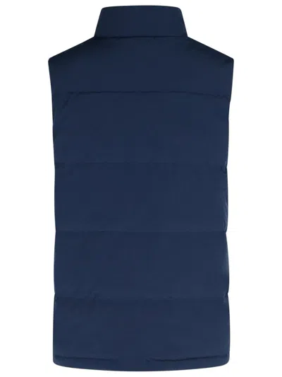 Canada Goose Charcoal Polyester Blend Freestyle Sleeveless Down Jacket In Blue