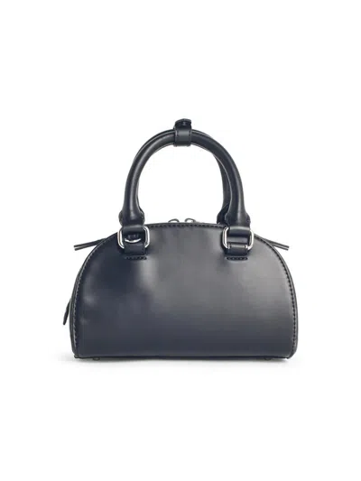 Diesel '1dr Dome' Black Leather Bag Women In Blue