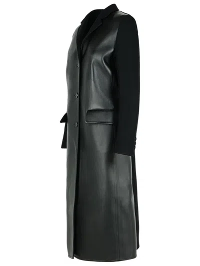 Marni Long-sleeved Patchwork Coat In Black