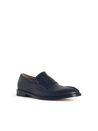 Mm6 Maison Margiela New Classic Stitch Moccasins In Black