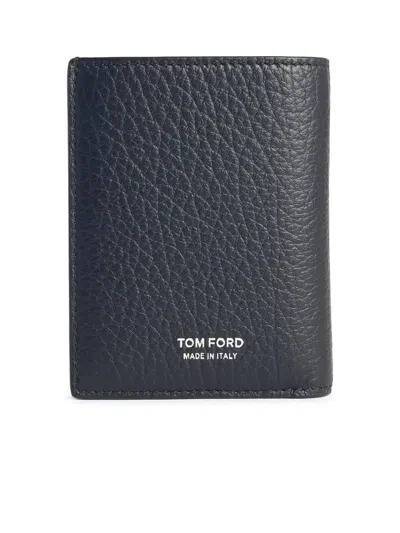 Tom Ford Elongated T Line Card Holder Accessories In Black