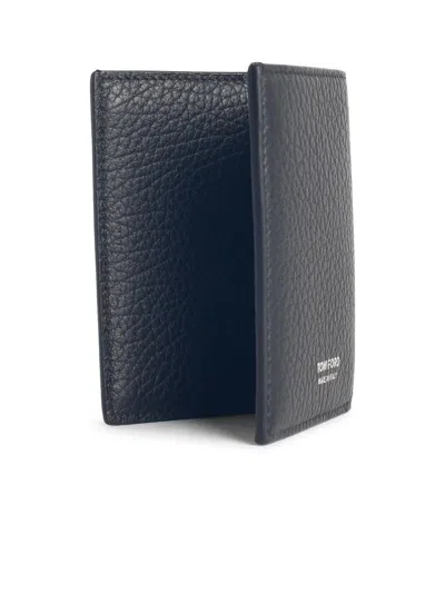 Tom Ford Elongated T Line Card Holder Accessories In Black