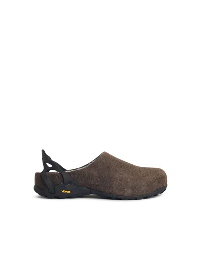 Roa Fedaia Suede Back-strap Mule In Brown