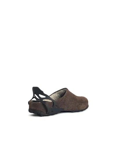 Roa Fedaia Suede Back-strap Mule In Brown