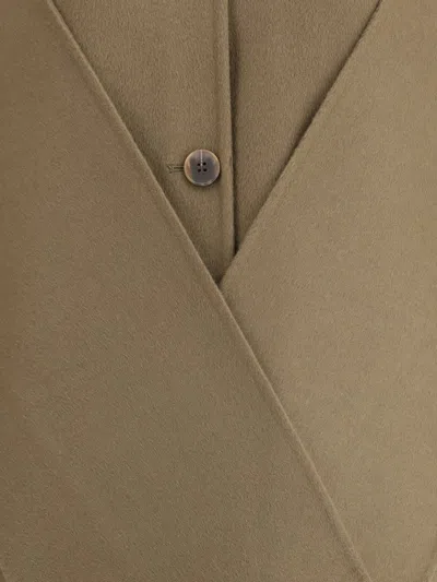 Dynamis Studio Wool Scarf Coat In Brown