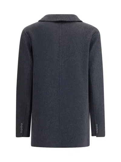 Dynamis Studio Wool Blazer Coat In Blue
