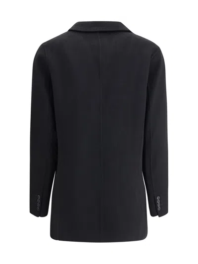 Dynamis Studio Wool Blazer Coat In Black