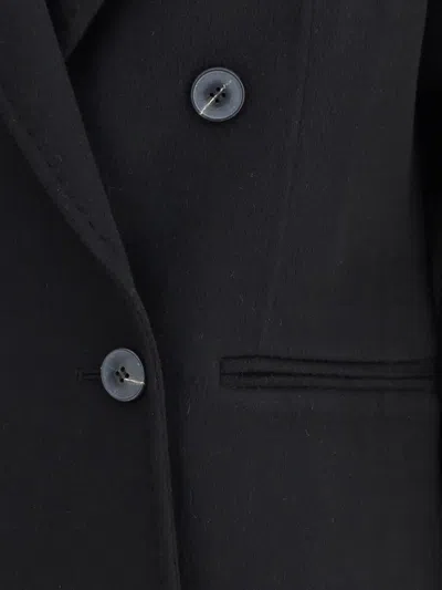 Dynamis Studio Wool Blazer Coat In Black