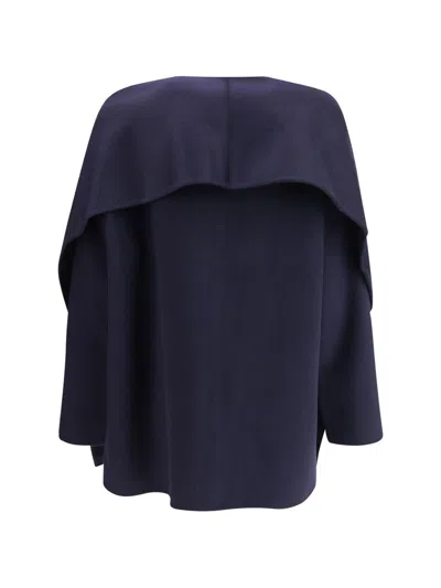 Dynamis Studio Wool Scarf Coat In Blue