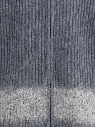 Dsquared2 Full-zip Cardigan With Mohair Inlay In Black