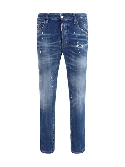 Dsquared2 Dsquared Stretch Denim Skater Jeans In Blue
