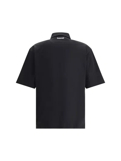 Dsquared2 Black Polo Shirt With Classic Collar And Logo Lettering On The Front In Black