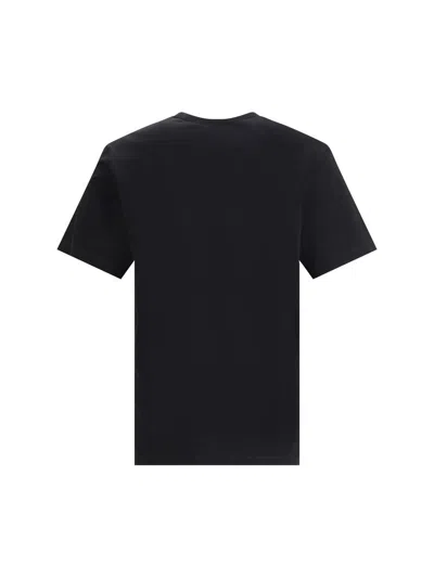 Dsquared2 Black Crew-neck T-shirt With Logo On The Front In Cotton Man In Blue