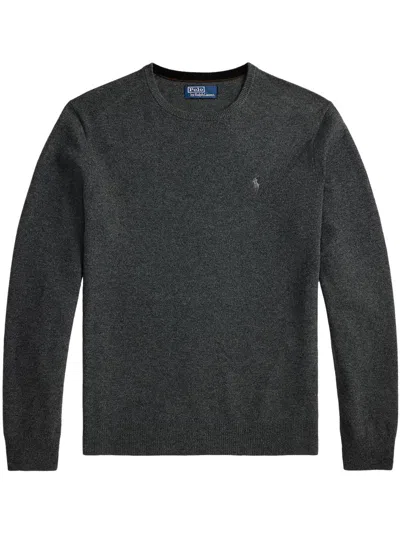 Polo Ralph Lauren Crew Neck Multicolor Knitwear In Gray