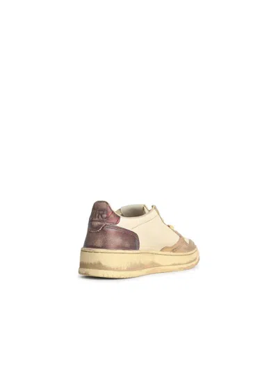 Autry 'super Vintage' White Leather Sneakers In Multi