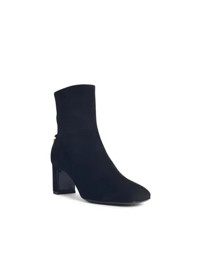 Dolce & Gabbana Black Suede Ankle Boots In Multi