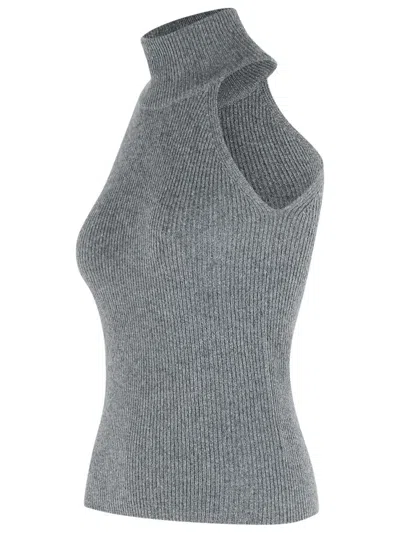 Lisa Yang 'freya' Graphite Cashmere Top In Gray