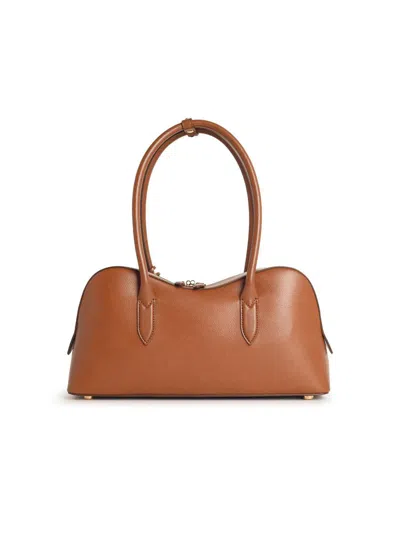 Stella Mccartney Camel Synthetic Leather Ryder Medium Shoulder Bag In Brown