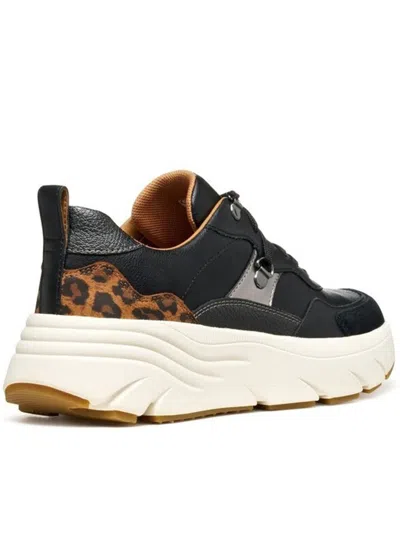 Geox Diamanta Leopard-print Platform Sneakers In Blue