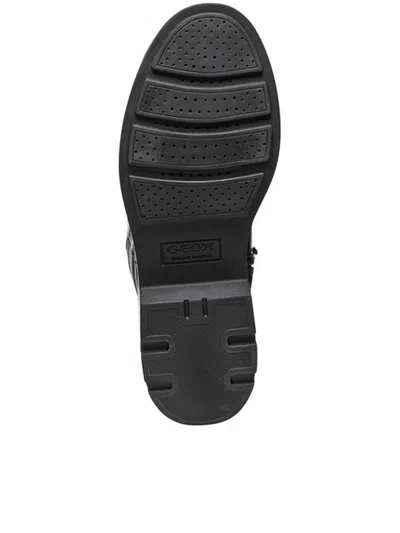 Geox Swelen Lace-up Platform Boots In Black