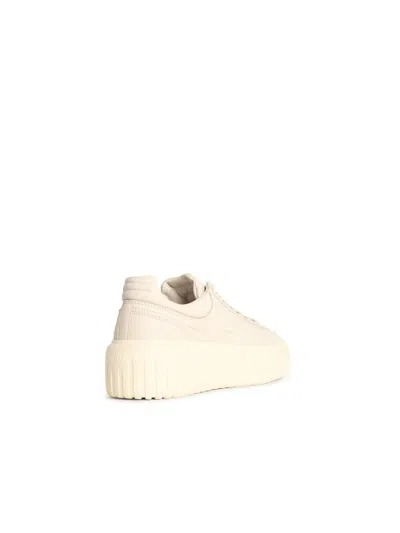 Hogan H-stripes Leather Sneakers In Sand