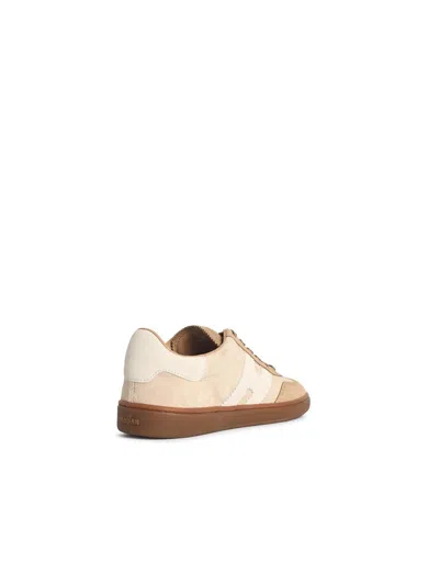 Hogan 'cool' Beige Suede Sneakers In Multi