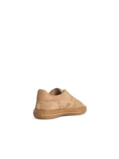 Hogan Suede Round Toe Rubber Sole Sneakers In Multi