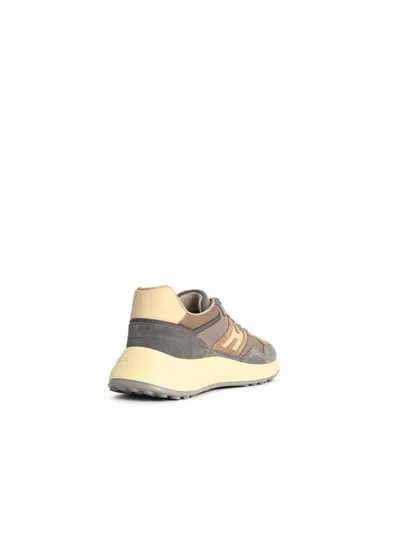 Hogan 'hyperlight' Multicolor Leather Sneakers In Gray