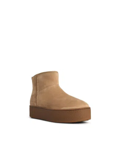 Hogan Beige Suede Ankle Boots In Neutral