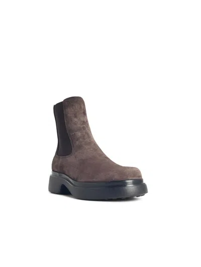Tod's Bronw Ankle Boots With Elastic Details On The Side And Chunky Sole In Multi