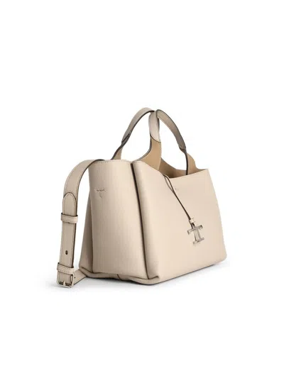 Tod's Gray Leather Bag In Sand