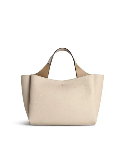 Tod's Gray Leather Bag In Sand
