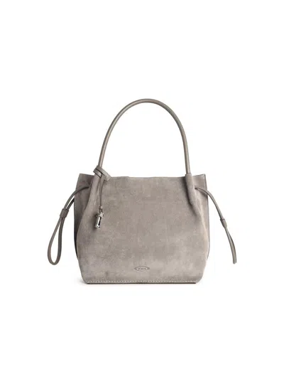 Tod's Grey Suede Bag In Gray