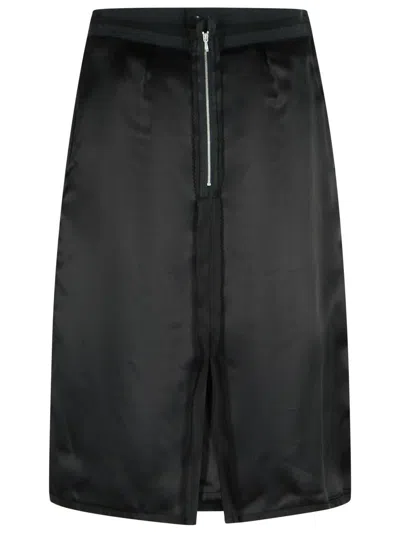 Maison Margiela Graphite Wool Blend Skirt In Black