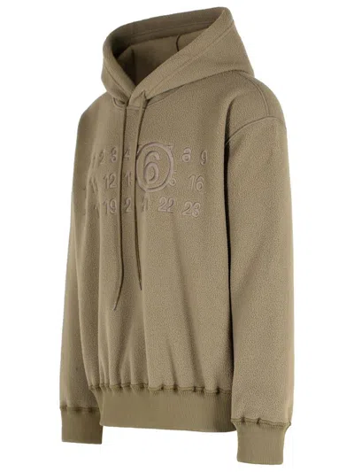 Mm6 Maison Margiela Taupe Polyester Sweatshirt In Green