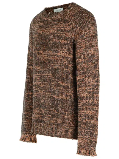 Laneus Multi Alpaca Blend Sweater In Brown