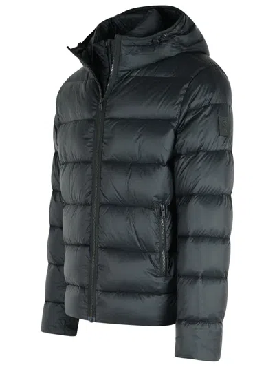 Fay Black Polyamide Down Jacket Men In Blue