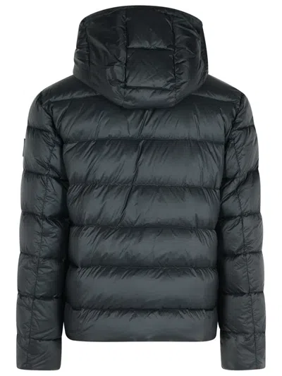 Fay Black Polyamide Down Jacket Men In Blue