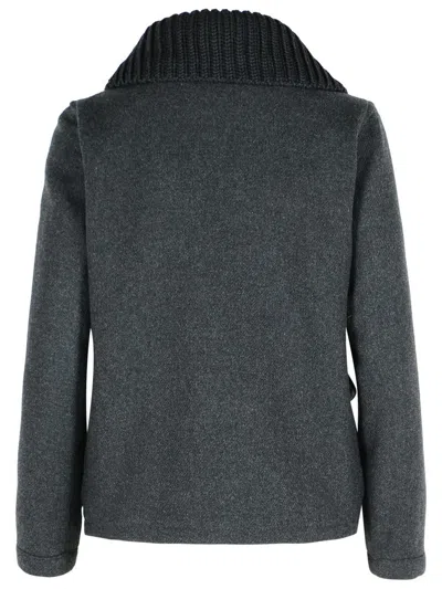 Fay Graphite Wool Jacket Women In Gray