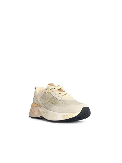 Premiata 'moerund' Grey Suede Blend Sneakers In Gray