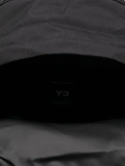 Y-3 Functional Cordura Backpack With Embossed Logo And Adjustable Features In Black