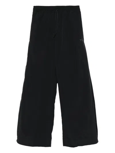 Y-3 Drawstring Wide-leg Sweatpants In Black