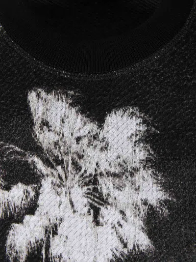 Palm Angels Palm Culture Print Crewneck Sweater In Black