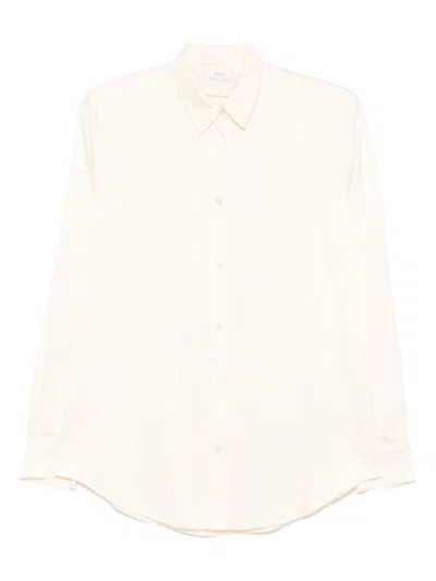 Forte Forte Essential Heavy Stretch Silk Satin Shirt In Pink
