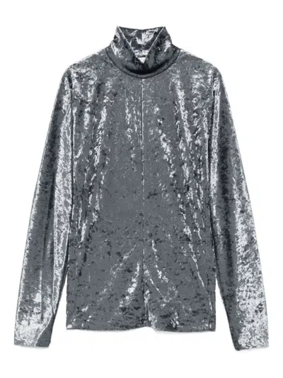 Forte Forte Luxurious Turtle-neck Knit Sweater In Gray