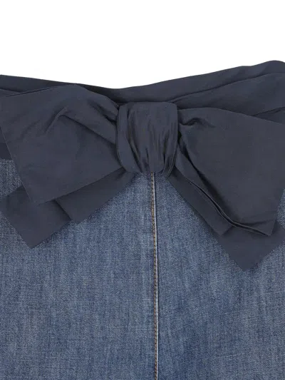 Valentino Straight-leg Wide-leg Pants In Blue