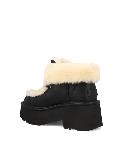 Ugg Classic Esmee Leather Lace Up Boot In Black