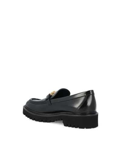 Valentino Glossy Leather Vlogo Signature Loaf In Black